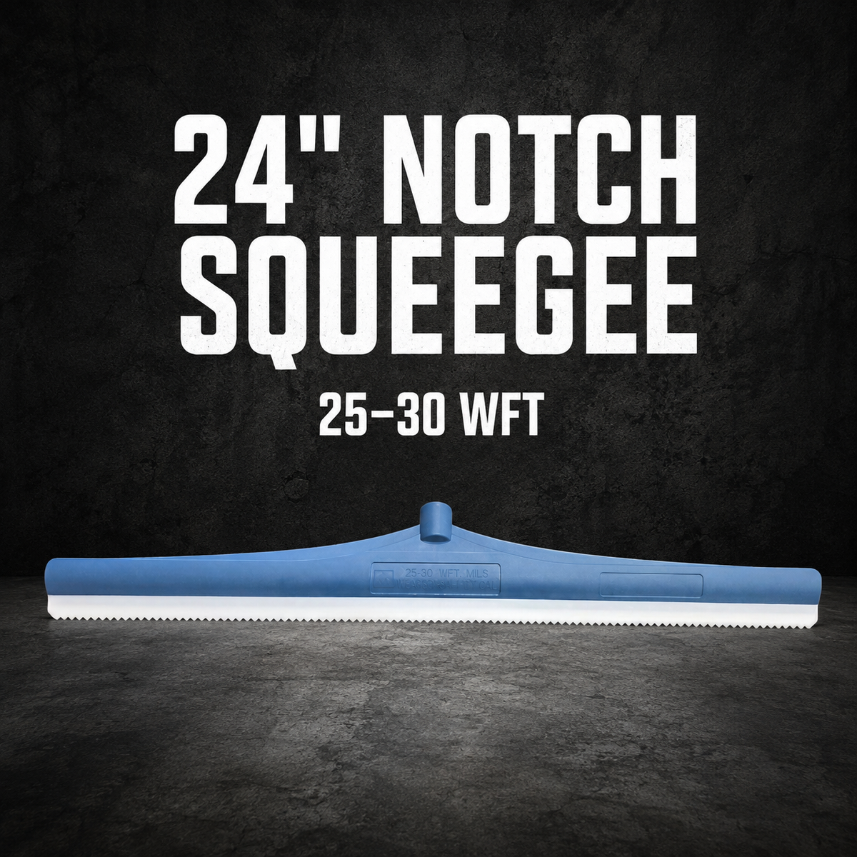 24 inch blue notched epoxy squeegee for 25 to 30 mils wet film thickness
