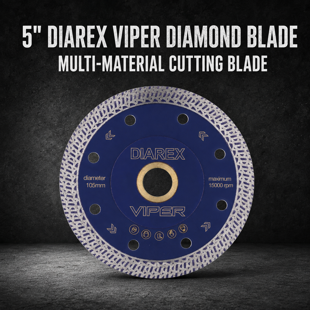 5" Diarex Viper Diamond Blade – Multi-Material Cutting Blade (Purple)