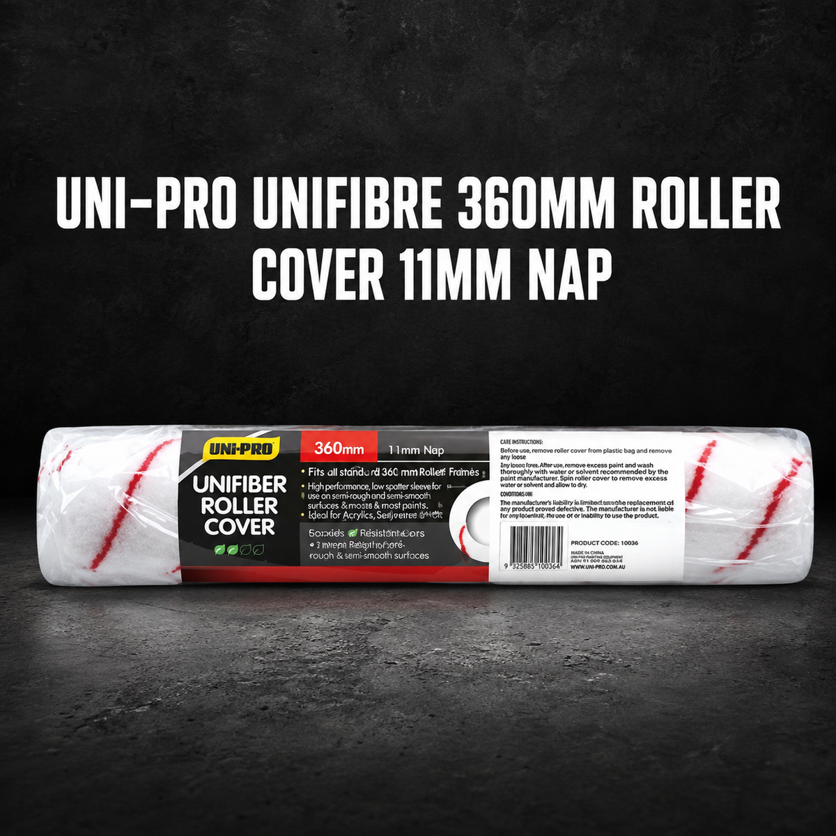 UNI-PRO Unifibre 360mm Roller Cover 11mm NAP