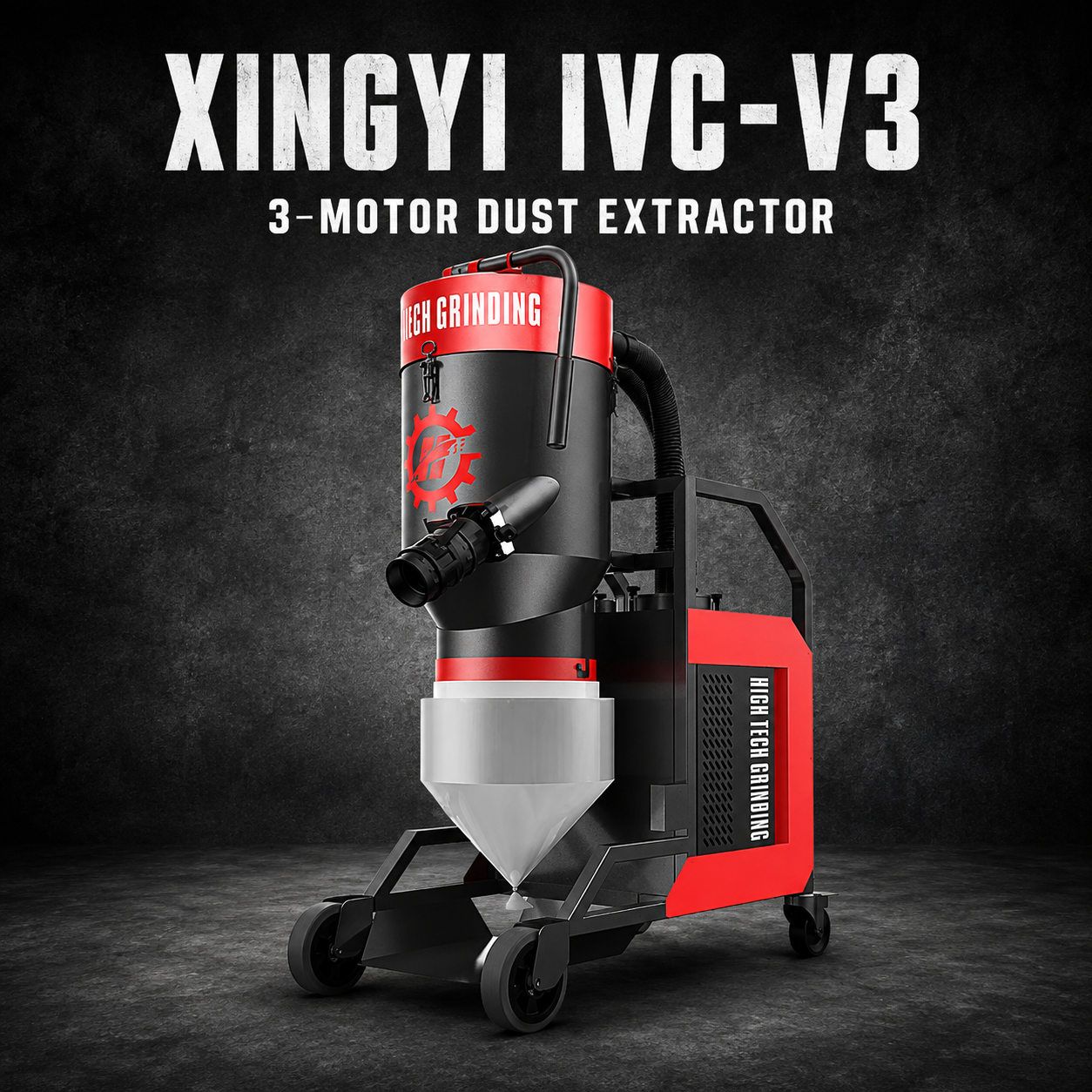 XINGYI IVC-V3 3-Motor HEPA Dust Extractor – 3.3kW 240V
