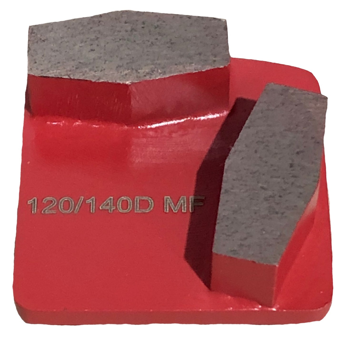 Diamond Coffin Segment (x2) – 120 Grit MF Red Redi-Lock Grinding Shoes