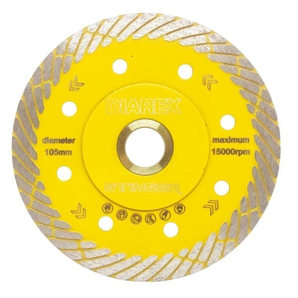 125mm Diarex Stinger Ultra Thin Diamond Blade – Multi-Material Cutting (Yellow)