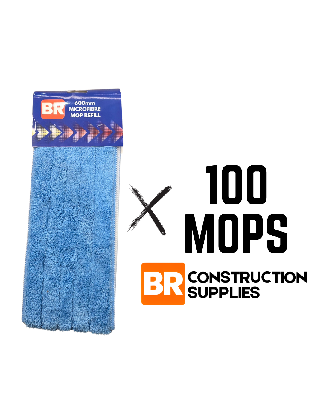 Box of 100 microfibre mop refills