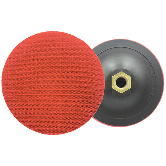 5" Velcro Resin Pad Holder – Plastic/Foam Backing Pad M14 Thread (Angle Grinder)