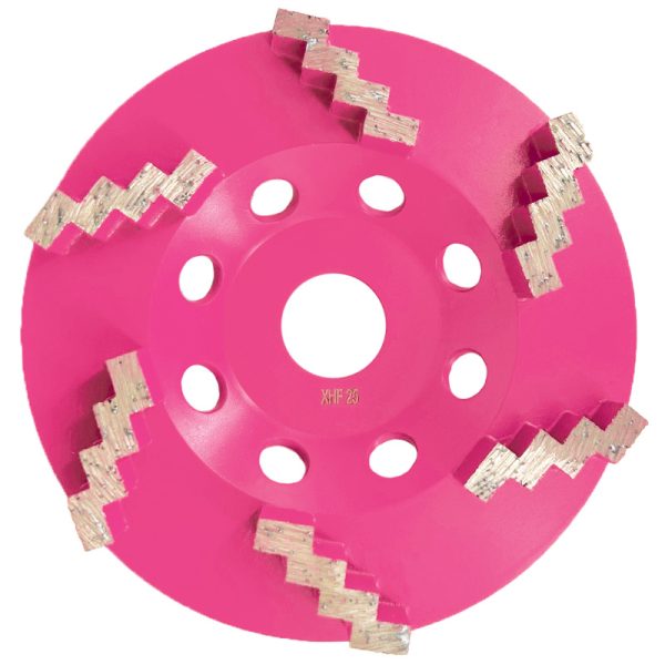 125mm Diamond Stepped Segment Cup Wheel – 25 Grit XHF Concrete Grinding Disc