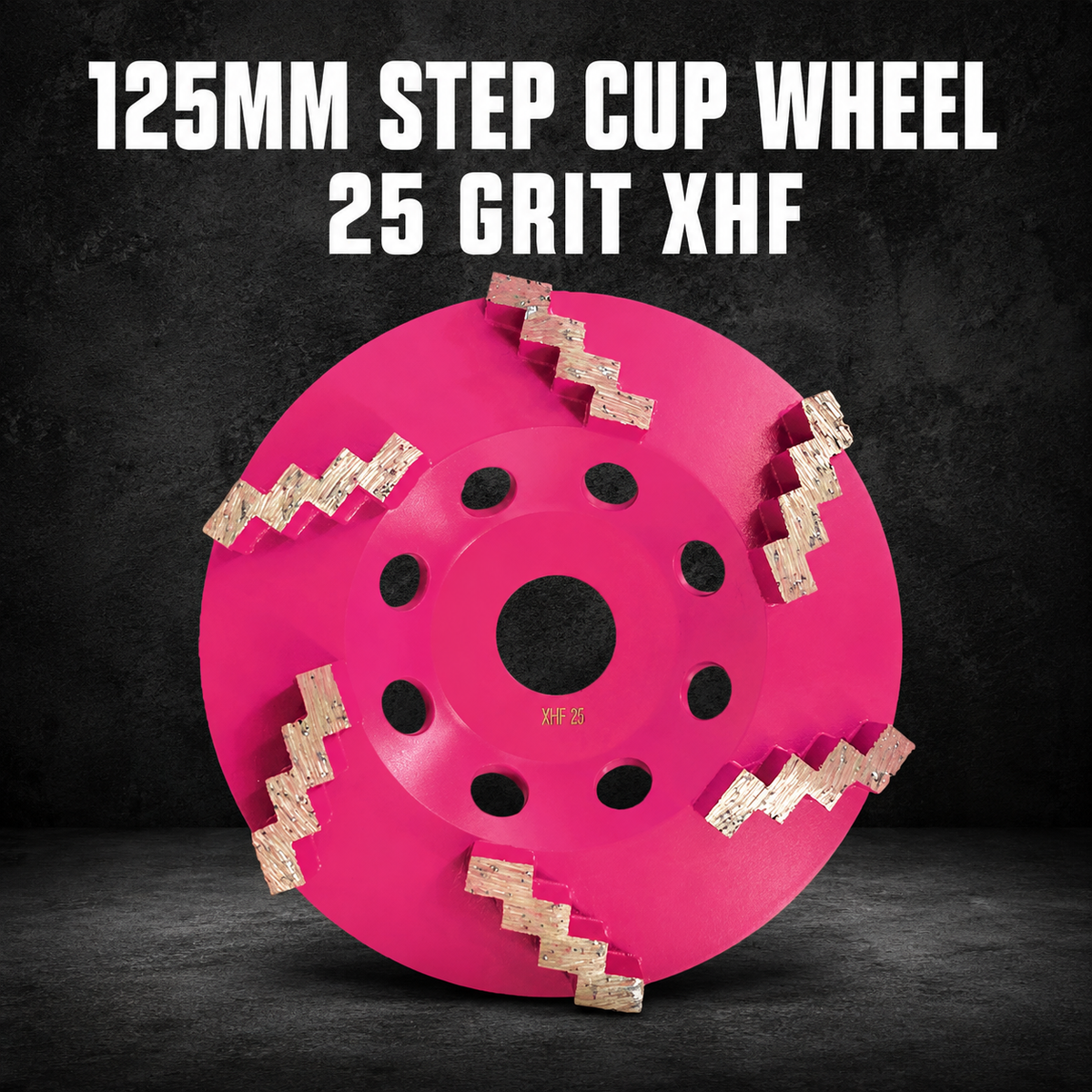 125mm stepped segment diamond cup wheel 25 grit XHF