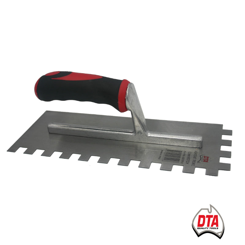 DTA Adhesive Trowel – 15mm Notch with Rubber Handle