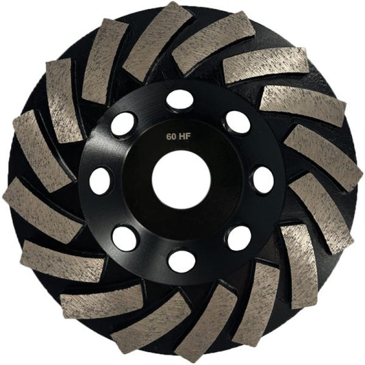 5” 16 Segment Diamond Cup Wheel – 60 Grit Hard Bond Concrete Grinding Wheel (125mm)