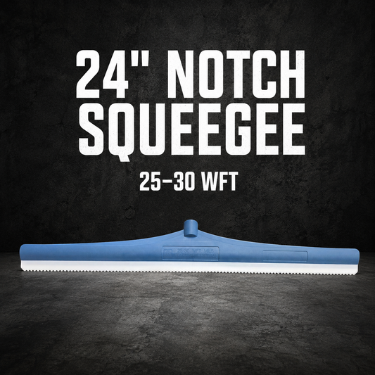 24 inch blue notched epoxy squeegee for 25 to 30 mils wet film thickness