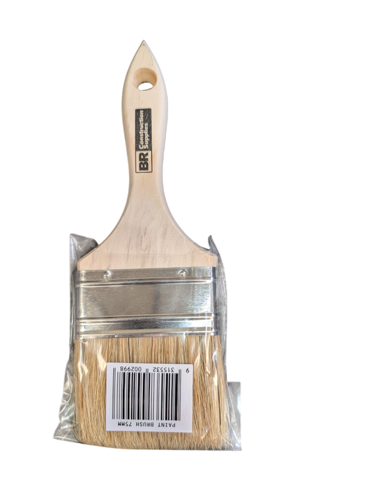 75mm Paint Brush 12 Pack – Mixed Bristle Flat Brush for Paints & Epoxies