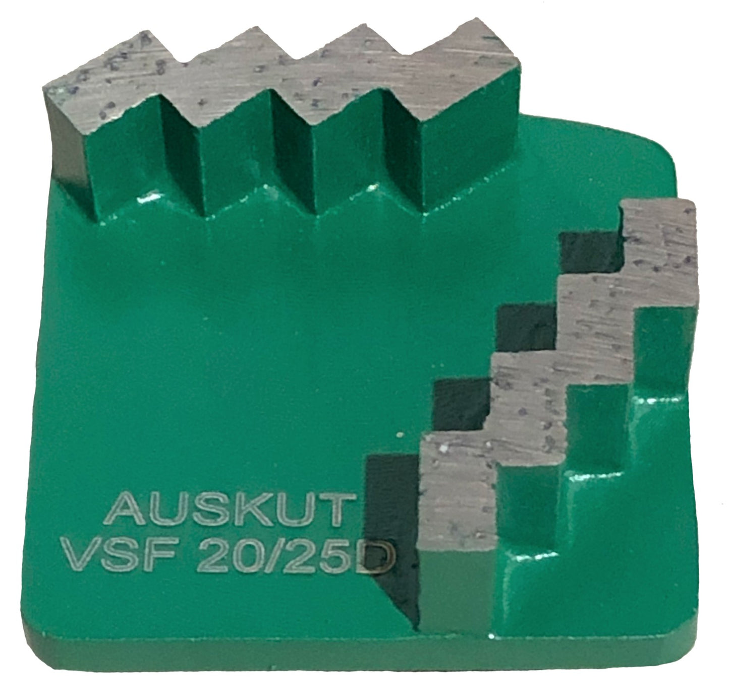 Auskut 25 Grit Diamond Stepped Segment (x2) – Redi-Lock Grinding Shoes VSF Green