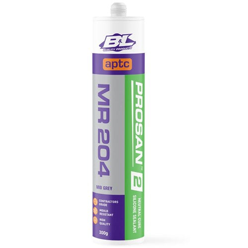 Mid Grey Silicone Sealant 300ml – Mould Resistant Wet Area Prosan2 MR204
