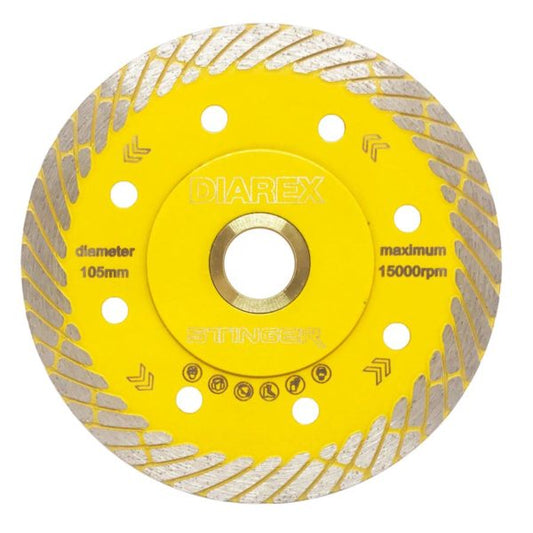 4" Diarex Stinger Turbo Diamond Blade – Multi-Material Cutting Blade (Yellow)