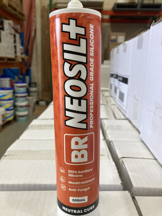 BR Neosil+ White Silicone Sealant 300ml – Mould & Waterproof Wet Area Sealant