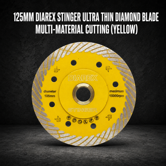 125mm Diarex Stinger Ultra Thin Diamond Blade – Multi-Material Cutting (Yellow)