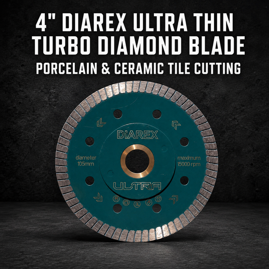 4" Diarex Ultra Thin Turbo Diamond Blade – Porcelain & Ceramic Tile Cutting (Green)