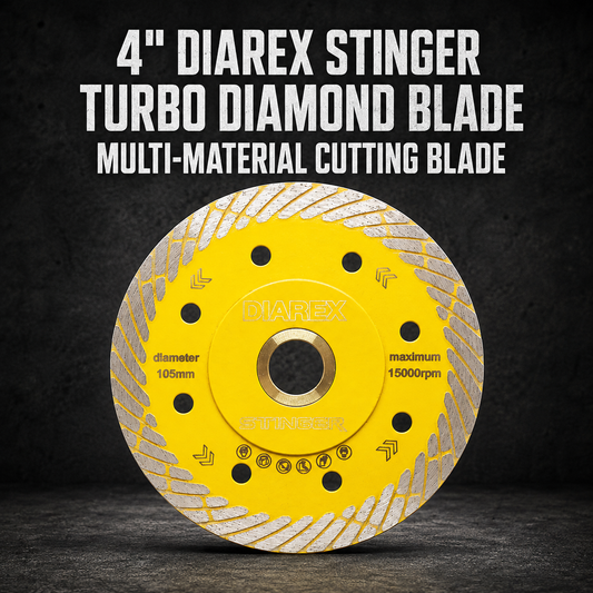 4" Diarex Stinger Turbo Diamond Blade – Multi-Material Cutting Blade (Yellow)