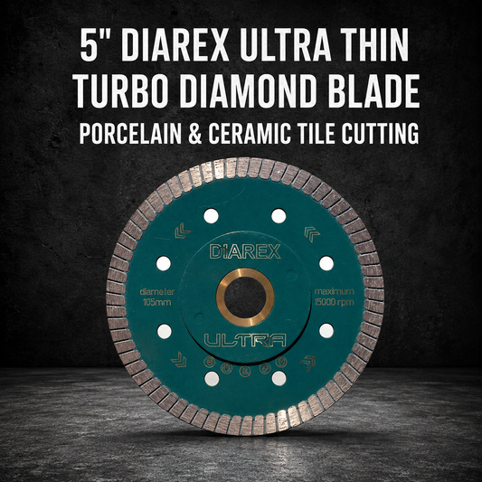 5" Diarex Ultra Thin Turbo Diamond Blade – Porcelain & Ceramic Tile Cutting (Green)