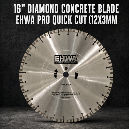 16" Diamond Concrete Blade – EHWA Pro Quick Cut (12x3mm Segments)