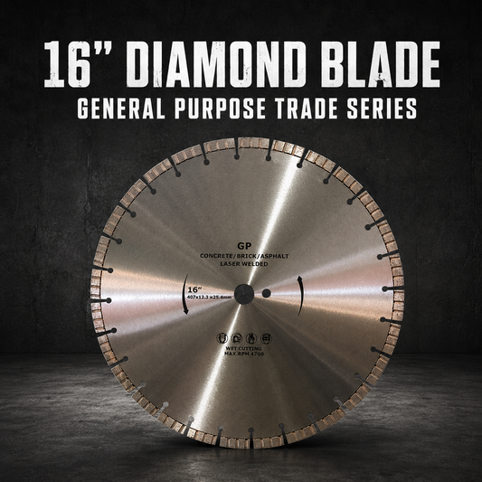 16” Diamond Blade – General Purpose Trade Series (12mm Segment Height)