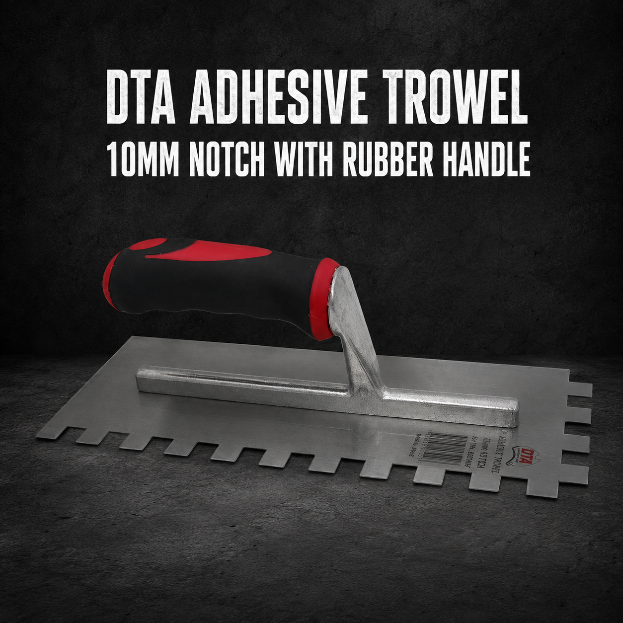 DTA Adhesive Trowel – 10mm Notch with Rubber Handle