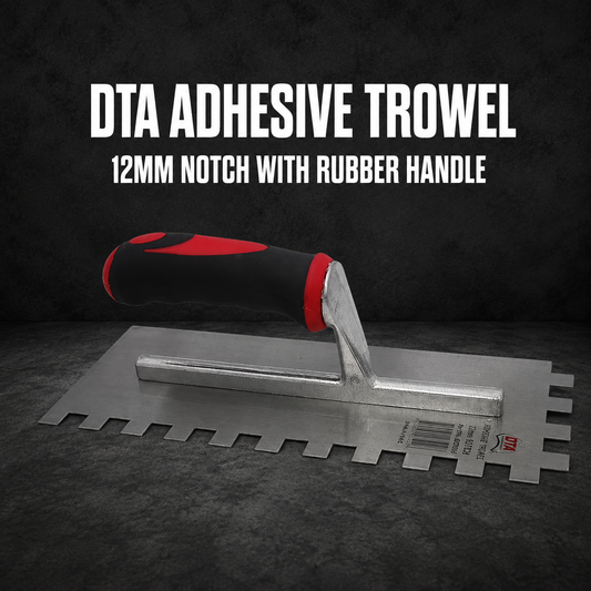 DTA Adhesive Trowel – 12mm Notch with Rubber Handle