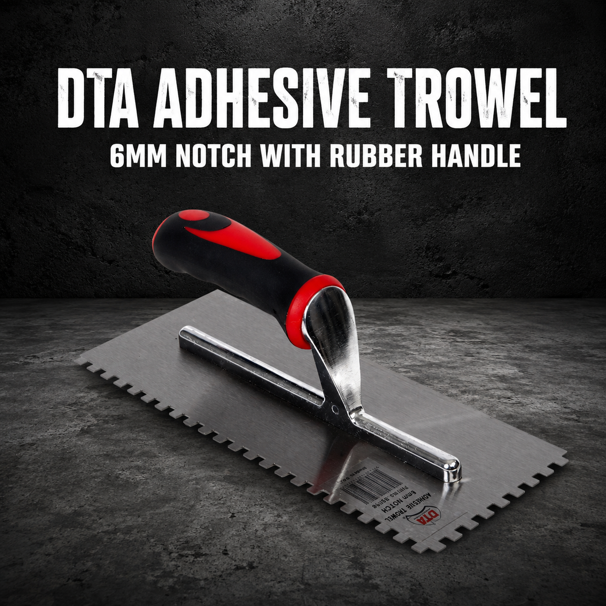 DTA Adhesive Trowel – 6mm Notch with Rubber Handle