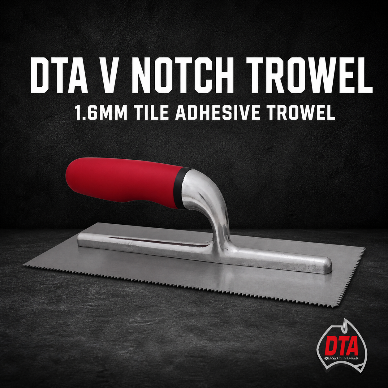 DTA V Notch Trowel – 1.6mm Tile Adhesive Trowel