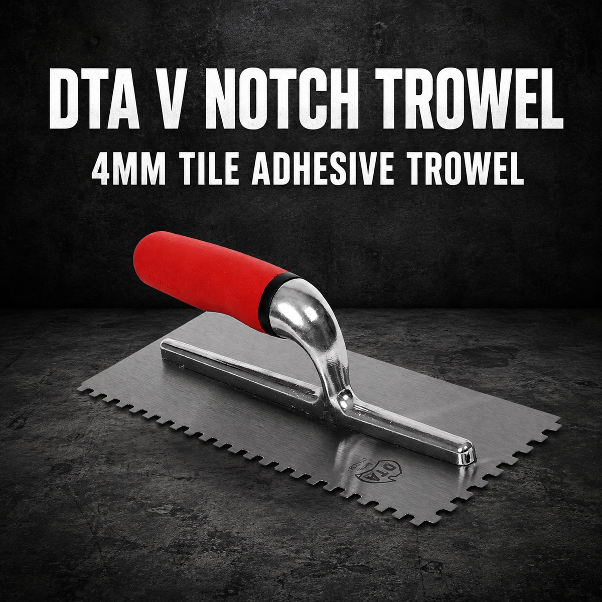 DTA V Notch Trowel – 4mm Tile Adhesive Trowel