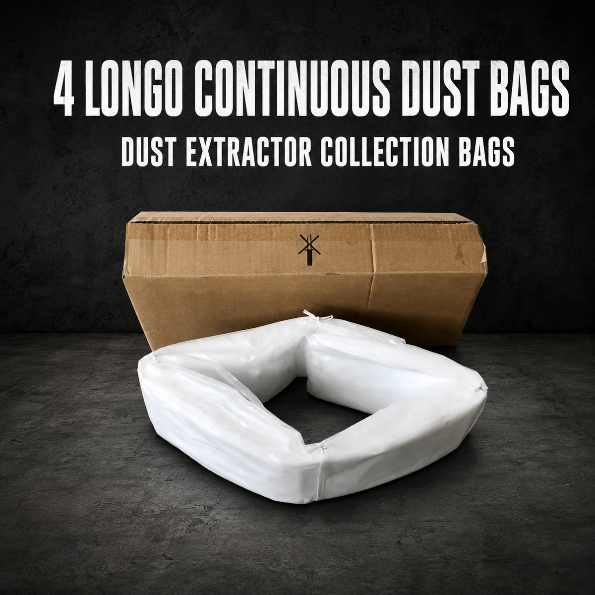 4 Longo Continuous Dust Bags – Dust Extractor Collection Bags