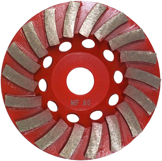 5” 16 Segment Diamond Cup Wheel – 80 Grit Concrete Grinding