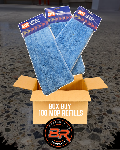 Box of 100 microfibre mop refills