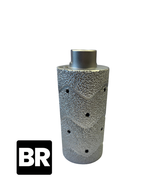 100mm Vacuum Brazed Diamond Drum Wheel – 60 Grit Edge Profile Grinder (M14 Thread)
