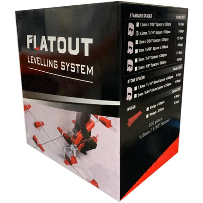 FLATOUT LEVELLING SYSTEM SPACER 1.5MM (3000) 6 BAGS PER BOX