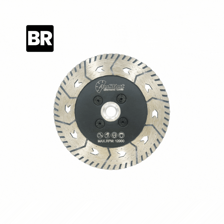 7" Diamond Flush Cut Disc – 30 Grit M14 Thread Concrete Edge Grinding Wheel