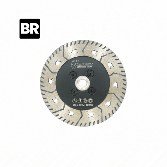 7" Diamond Flush Cut Disc – 30 Grit M14 Thread Concrete Edge Grinding Wheel