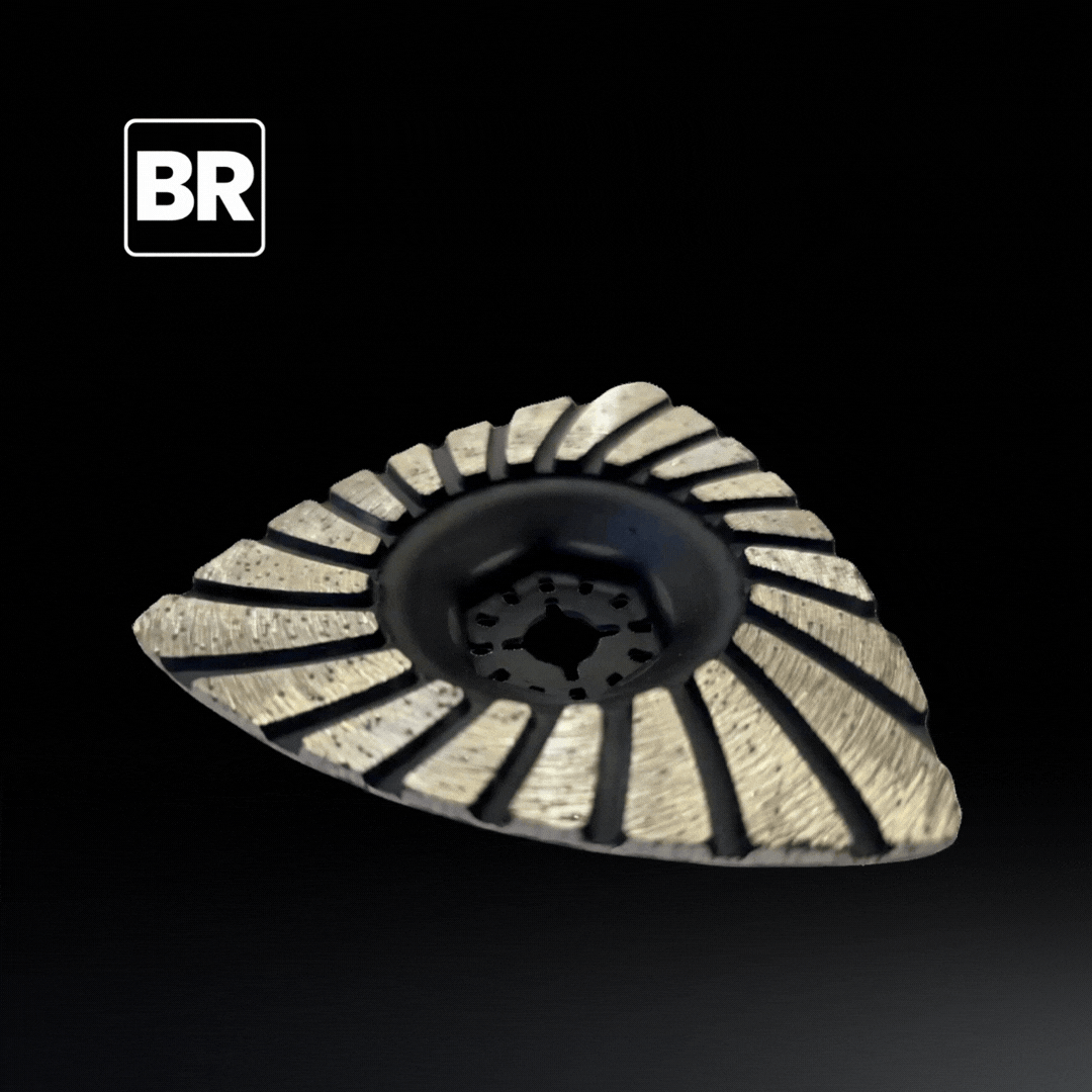 triangle turbo polishing pads 3" 30 grit