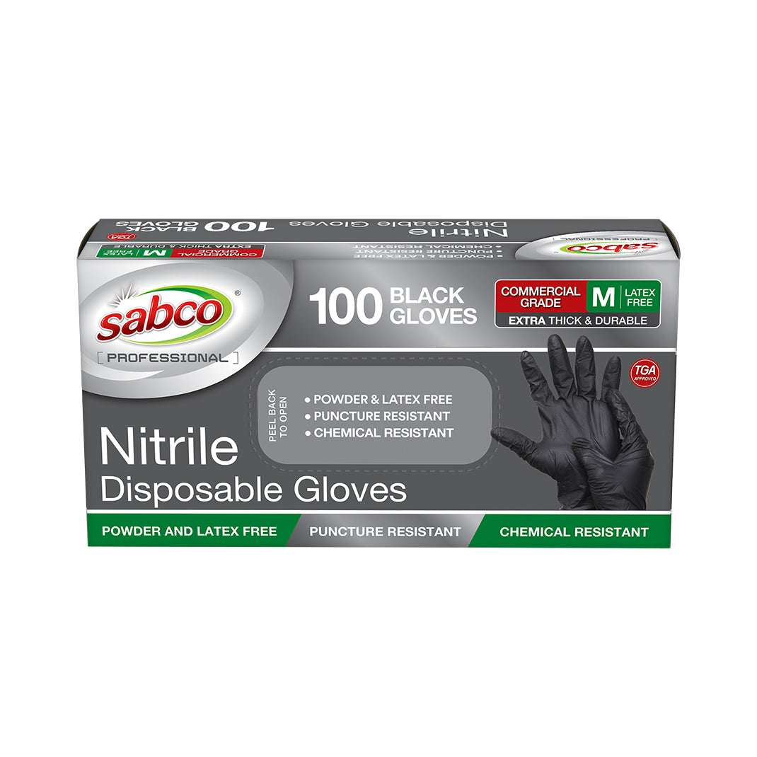 Nitrile Gloves Large (100 Pack) – Powder Free, Chemical Resistant Disposable Gloves