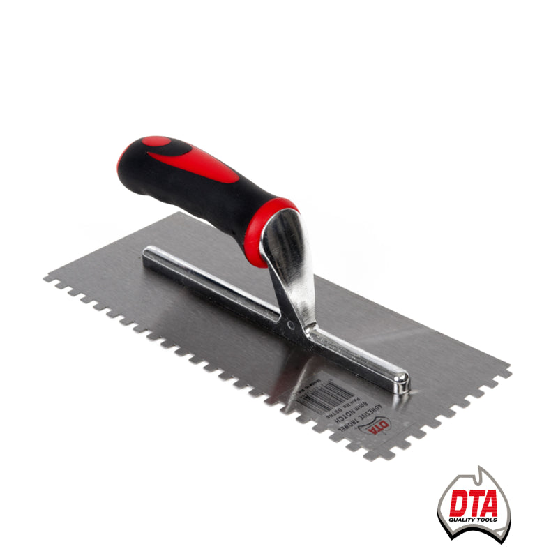 DTA Adhesive Trowel – 4mm Notch with Rubber Handle