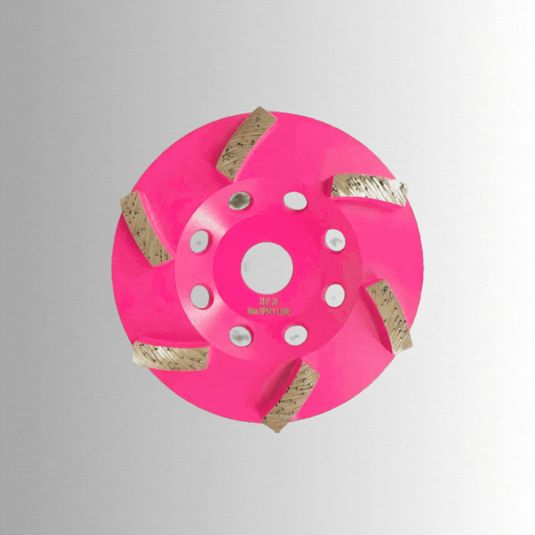 5' x 6 x 11mmH Stepped Segment Cup Wheel 25Grit XHF