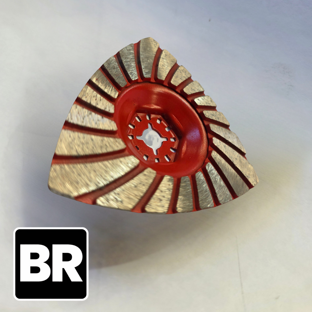 triangle turbo polishing pads 3" 60 grit